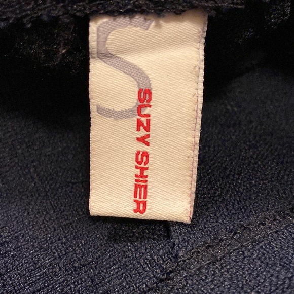 Navy Skirt Tweed-like textured Material - Picture 6 of 7